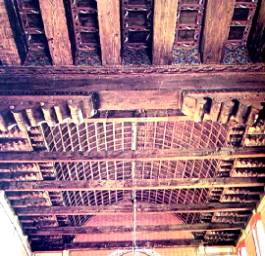 soffitto a carena di nave, chiesa di santa Caterina di Mazzorbo, isola di Mazzorbo, lagna di Venezia